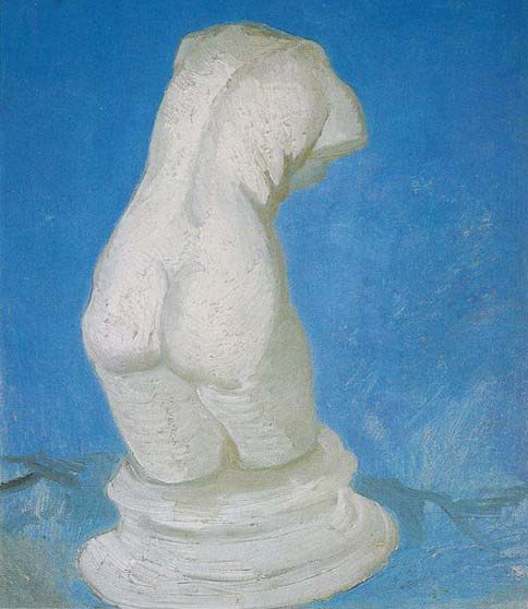 Plaster-Torso (female) in back view